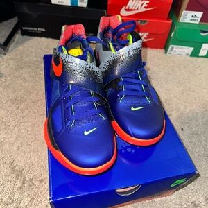 Nike KD Vibrant Blue and Red Sneakers